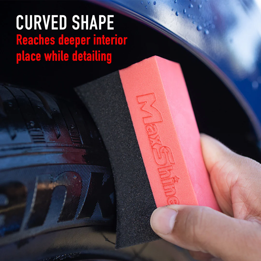 MAXSHINE - TIRE DRESSING APPLICATOR - CURVED - KIT 4