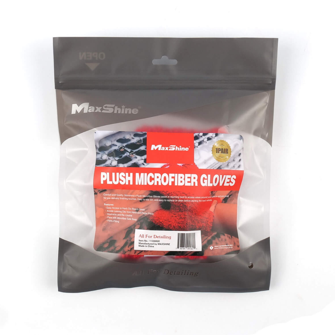 MAXSHINE - PLUSH MICROFIBER GLOVES - 1 PAR